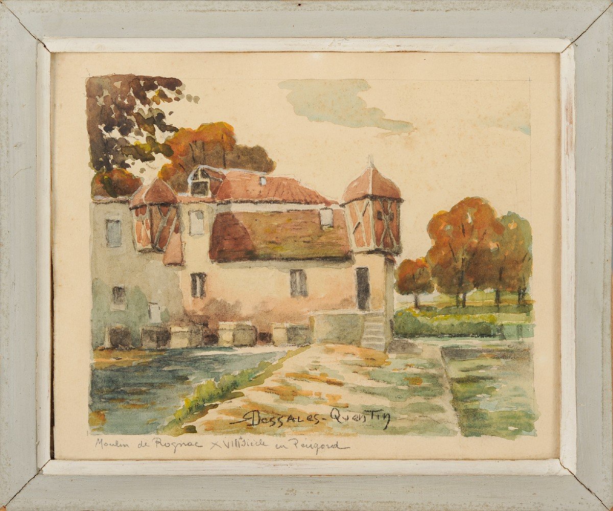 Robert Dessales-Quentin (1885-1958) Moulin de Rognac Dordogne Périgueux-photo-2