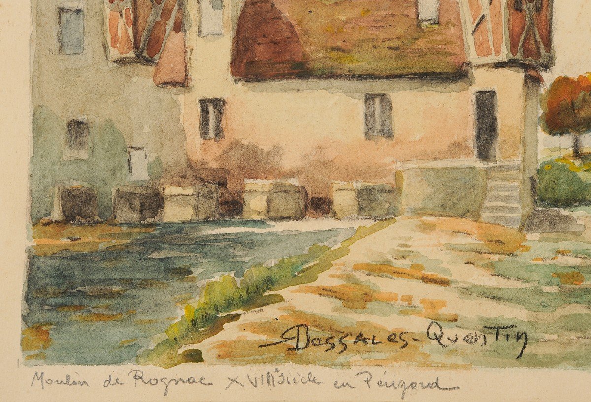 Robert Dessales-Quentin (1885-1958) Moulin de Rognac Dordogne Périgueux-photo-4