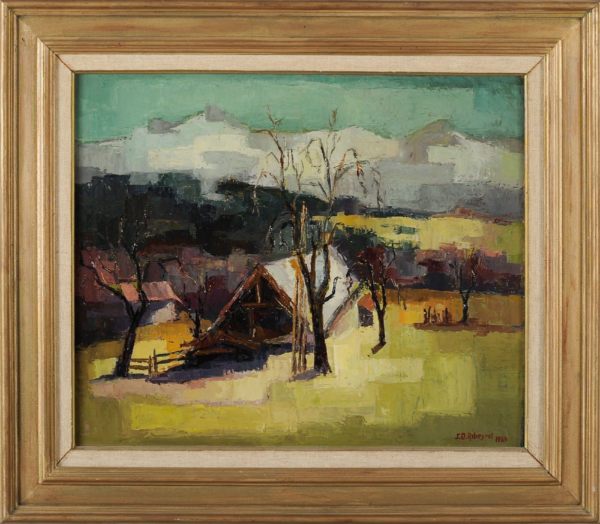 Jean-daniel Ribeyrol (1918-2005) Landscape Of Grésivaudan Isère Grenoble-photo-2