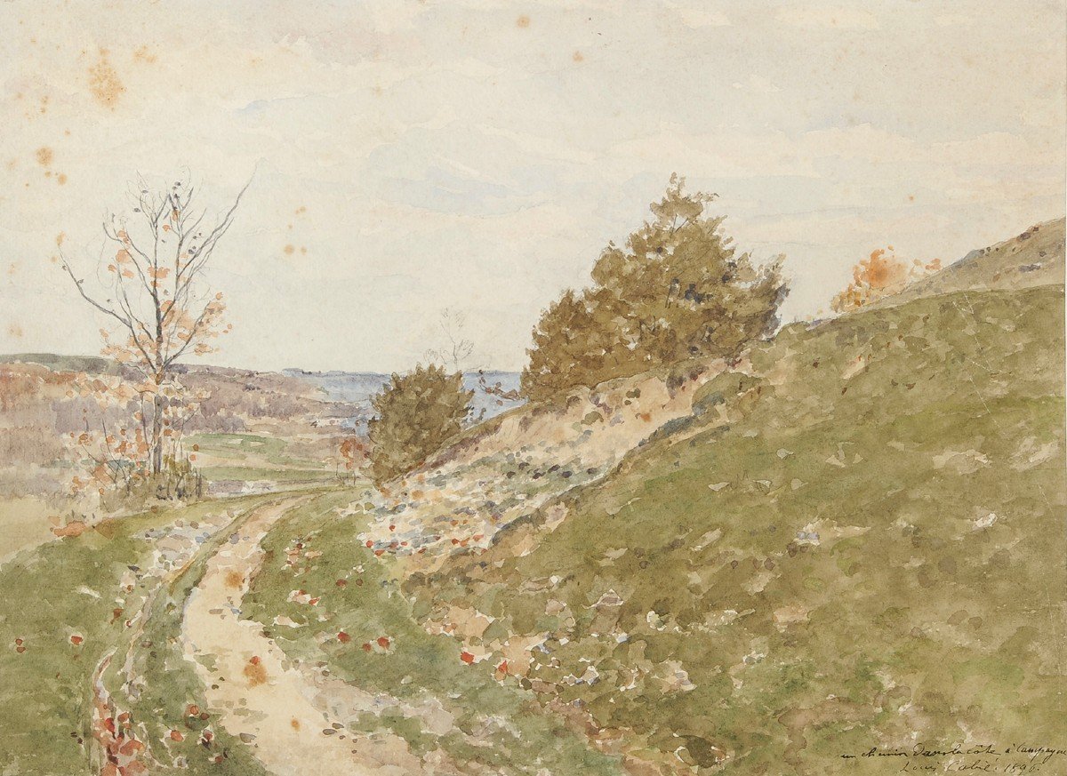 Louis Cabié (1853-1939) Chemin à Campagne Eyzies Sarlat Dordogne