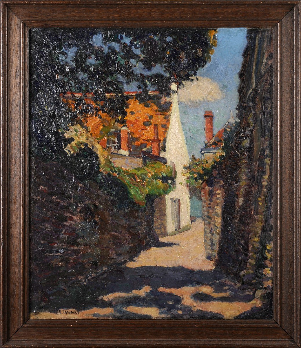 René Laforest (1893-1972) Vieille rue de Périgueux Dordogne-photo-2