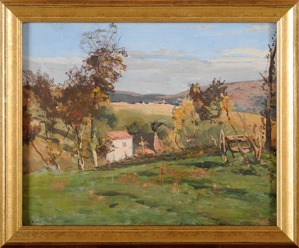 Louis Cabié (1853-1939) Paysage à Saint Circq du Bugue Eyzies Périgord Dordogne-photo-2