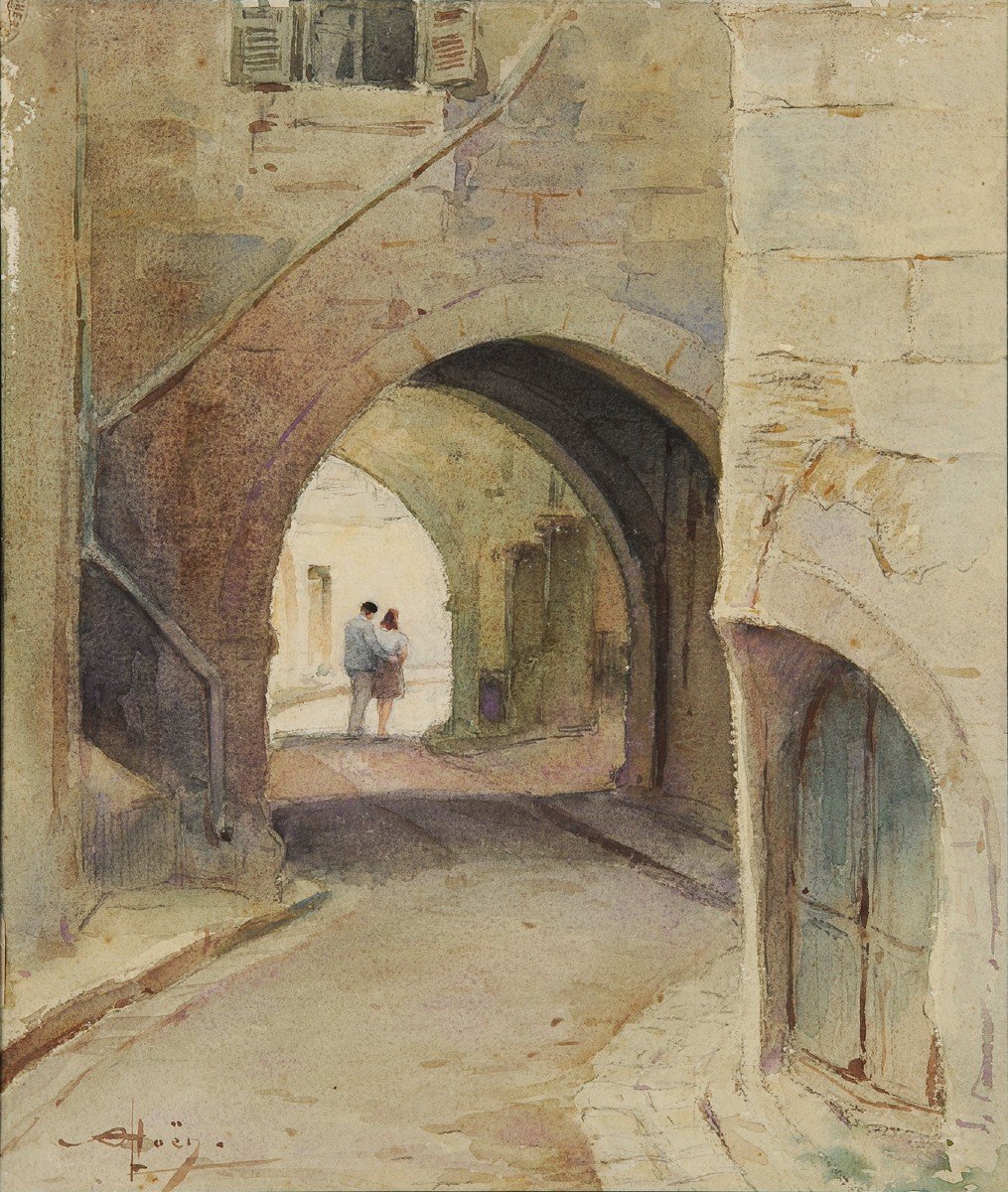 Alfred Hoën (1868-1954) Rue Du Level Périgueux