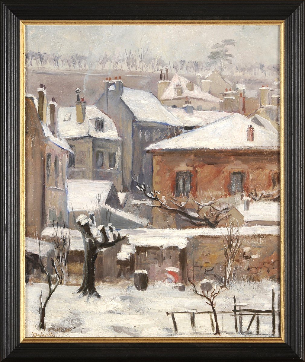 Lucien de Maleville (1881-1964) Neige en sarladais Dordogne Périgord Sarlat-photo-2