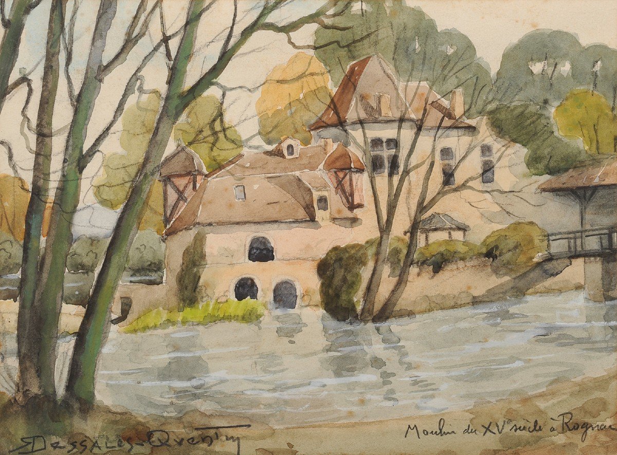 Robert Dessales-quentin (1885-1958) Moulin De Rognac Dordogne Périgueux