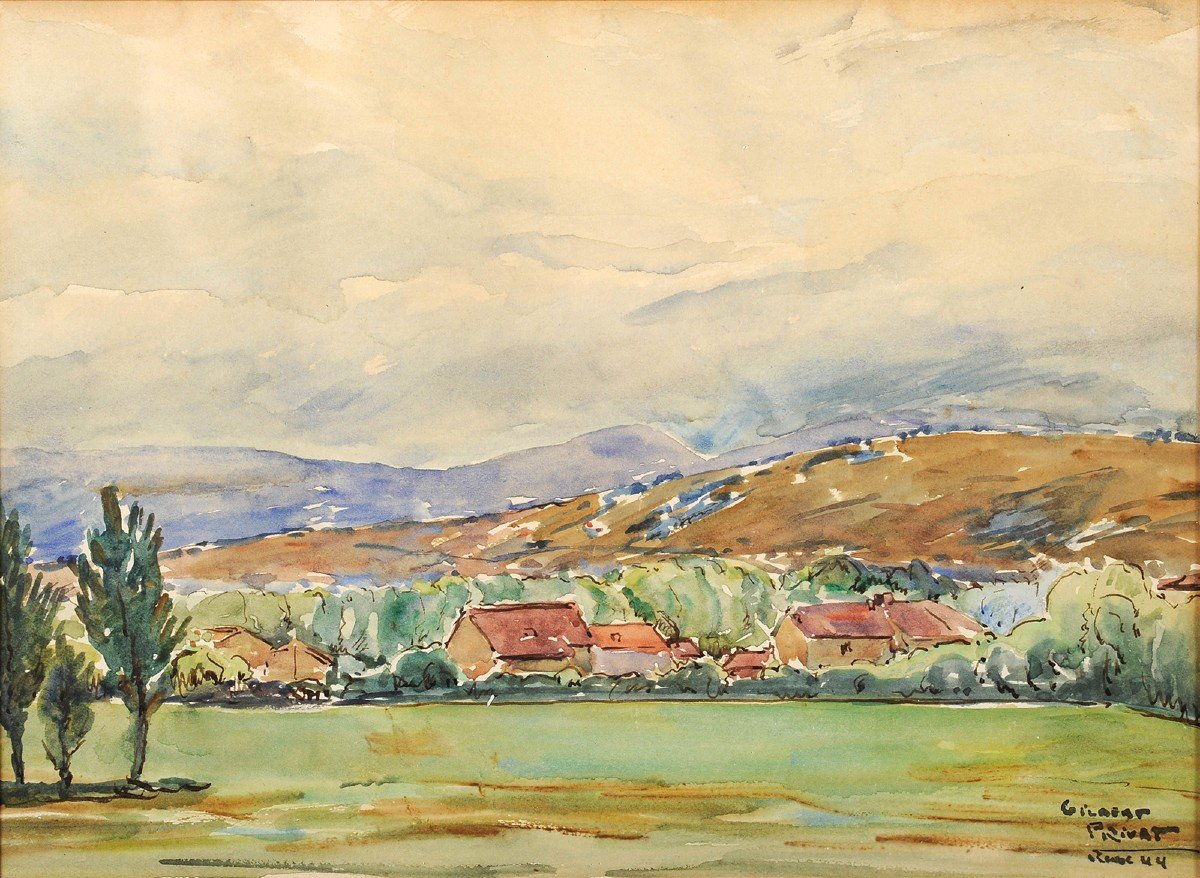 Gilbert-Privat (1892-1969) La Rune après l'orage Pays Basque