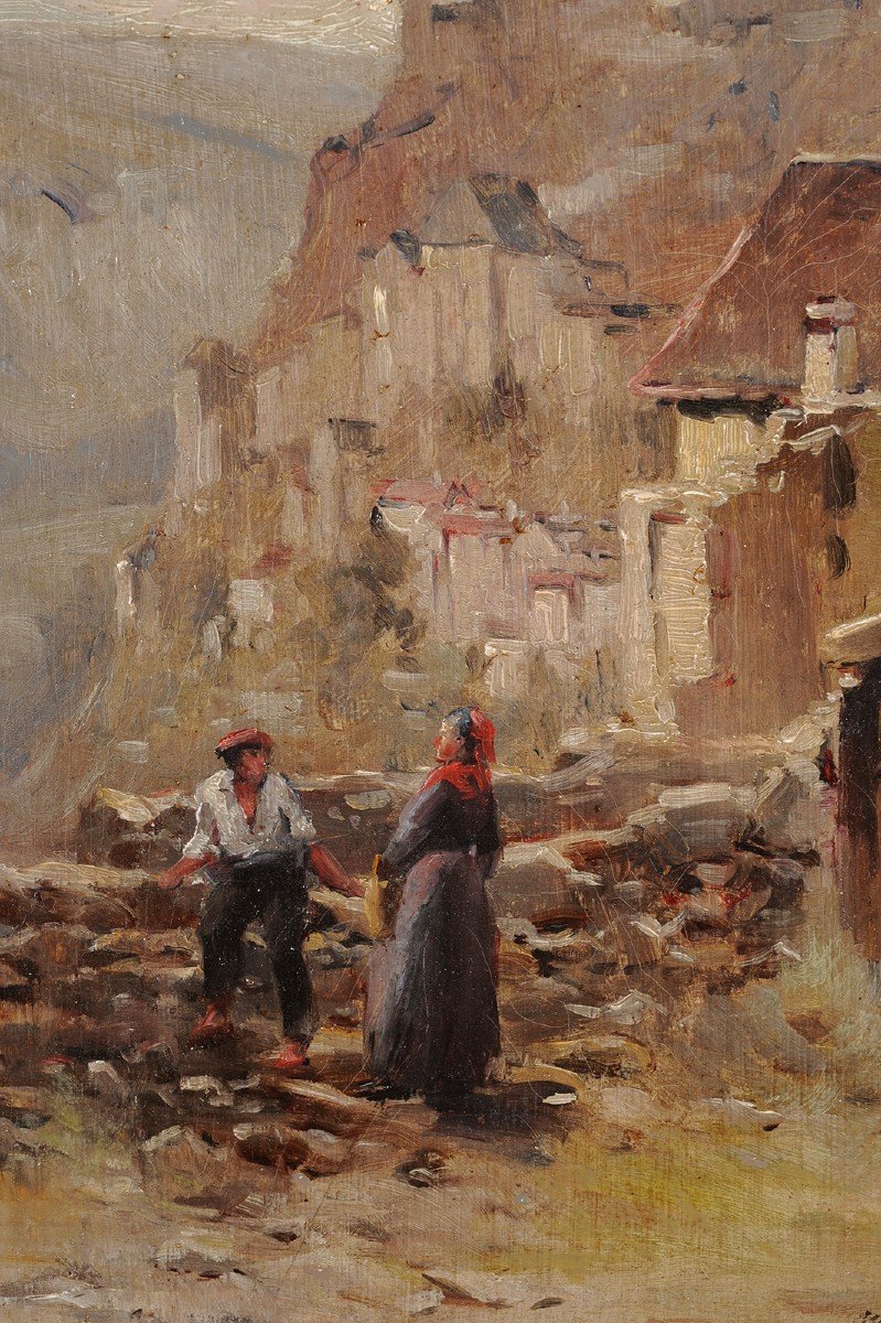 Marc De Lajaumont (1853-1936) View Of Rocamadour Lot Guéret Creuse-photo-3