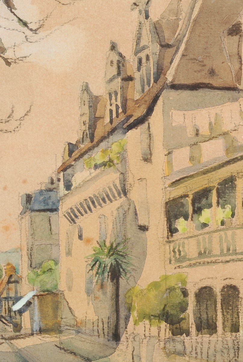 Robert Dessales-quentin (1885-1958) The House Of The Consuls In Périgueux Dordogne-photo-4