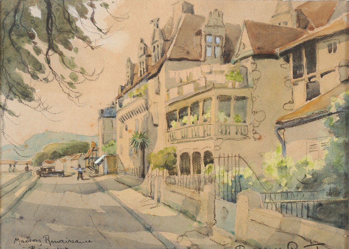 Robert Dessales-quentin (1885-1958) The House Of The Consuls In Périgueux Dordogne