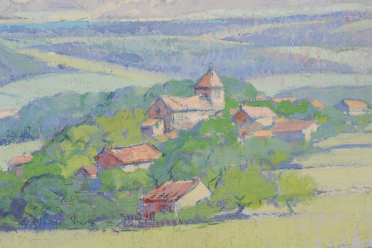 Jacques Bille (1880-1943) Village Of Saint Romain Périgord Dordogne-photo-3