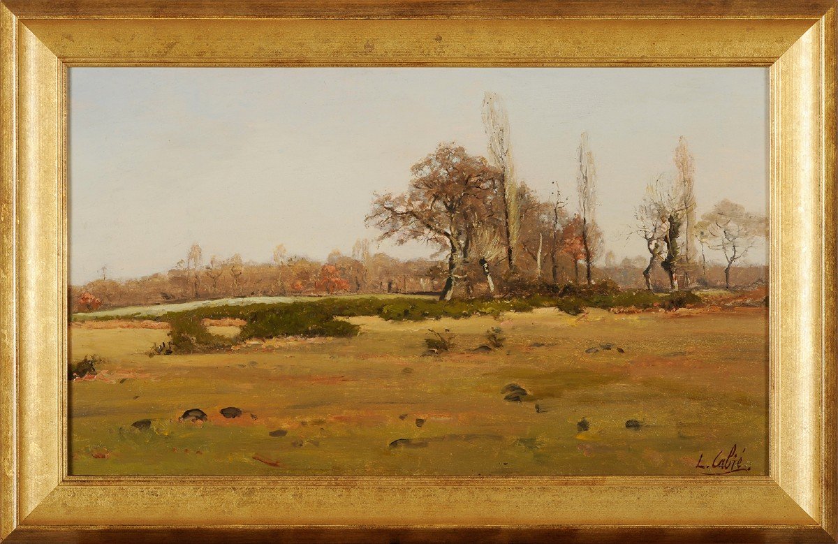 Louis Cabié (1853-1939) Landes à Pessac en hiver Gironde