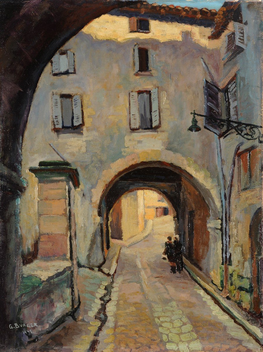 Georges Burger (1902-1983) Rue Du Niveau In Périgueux Dordogne-photo-2