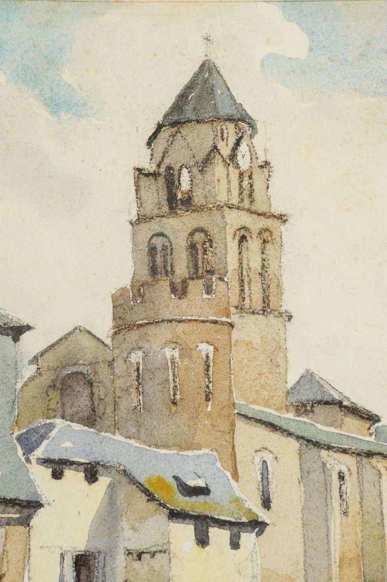 Robert Dessales-quentin (1885-1958) Saint Pierre Abbey Of Uzerche Corrèze-photo-3