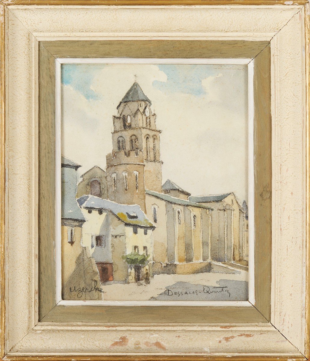 Robert Dessales-quentin (1885-1958) Saint Pierre Abbey Of Uzerche Corrèze