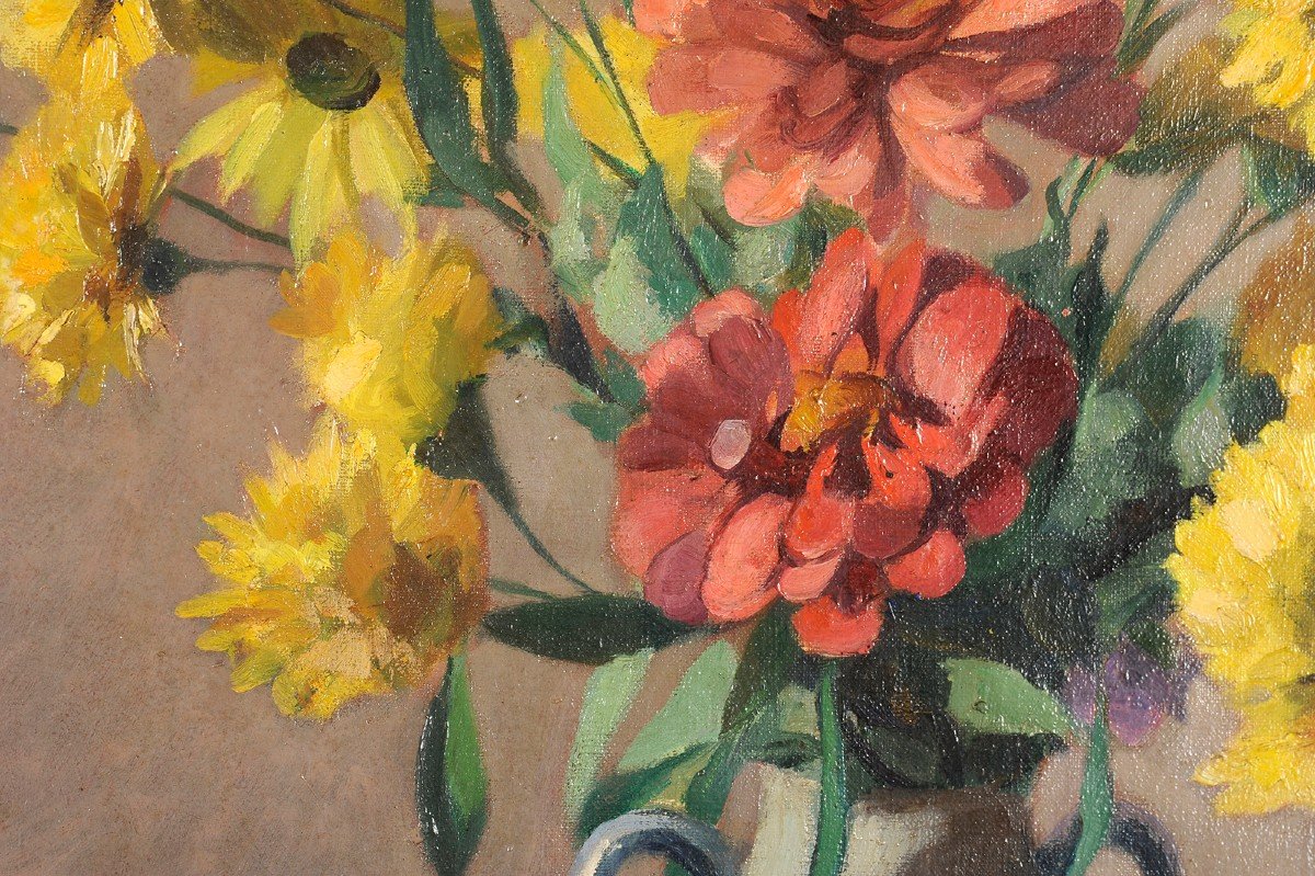 Raymond Dufrêne (1887-1973) Still Life Of Flowers-photo-4