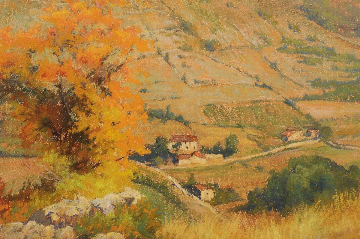 Eugène Forel (1858-1938) Paysage à Saint Cirq Lapopie Lot-photo-3