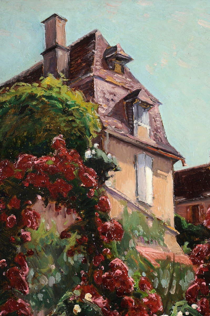 William Didier-pouget (1864-1959) House In Argentat Corrèze Dordogne Rose-photo-2