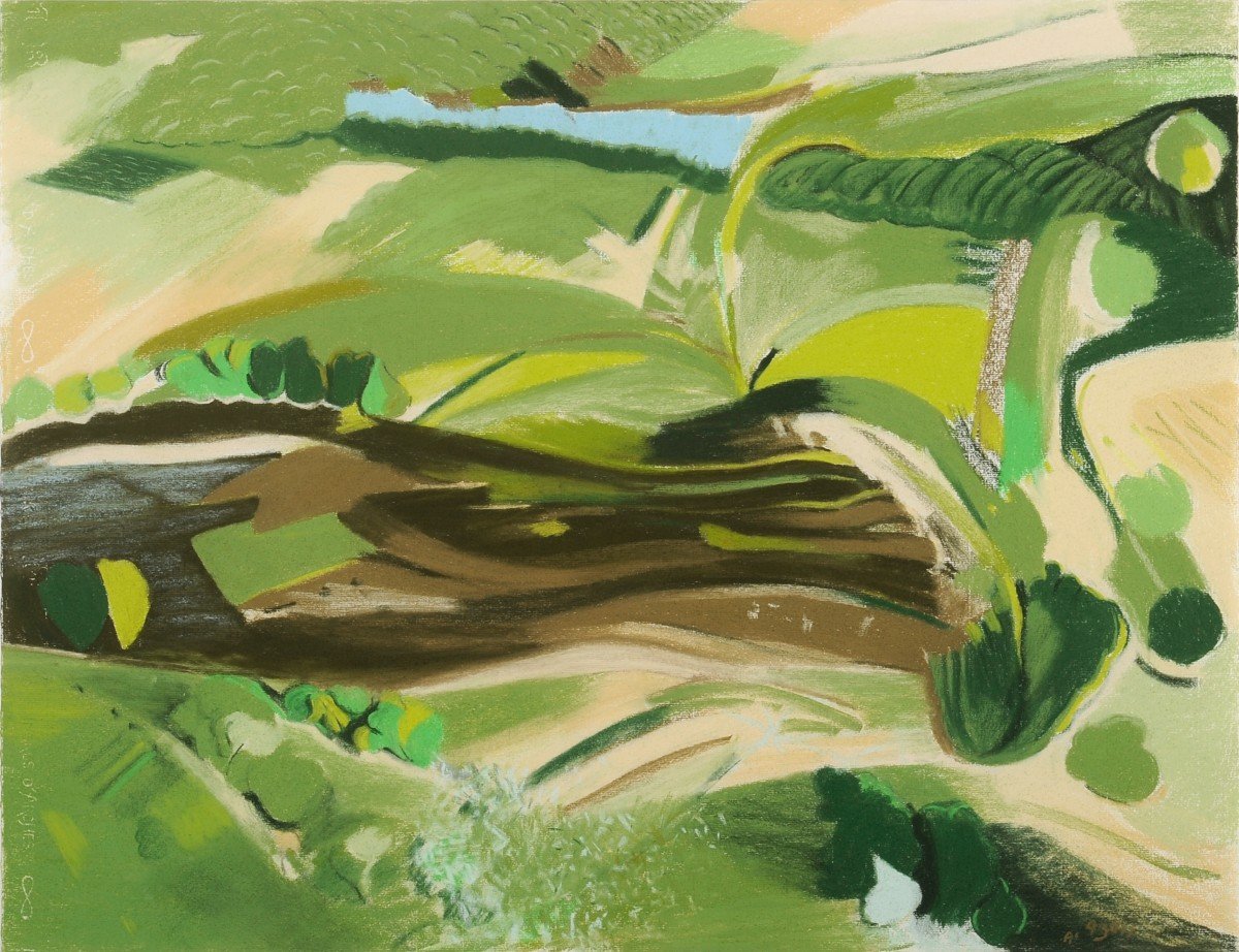 Aude Azaïs - La vallée de la Dordogne - Pastel-photo-2