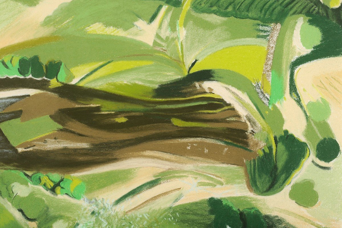 Aude Azaïs - La vallée de la Dordogne - Pastel-photo-3