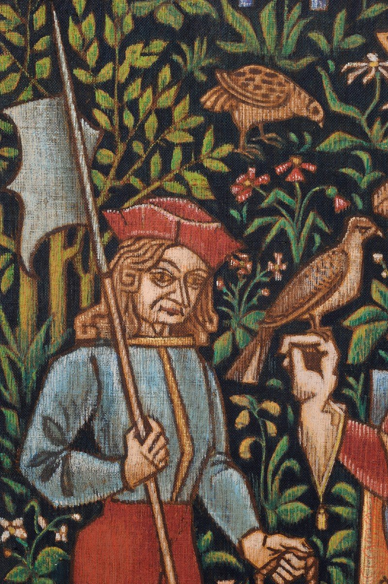 Maurice Albe (1900-1995) Falcon Hunting After A 16th Century Tapestry-photo-4