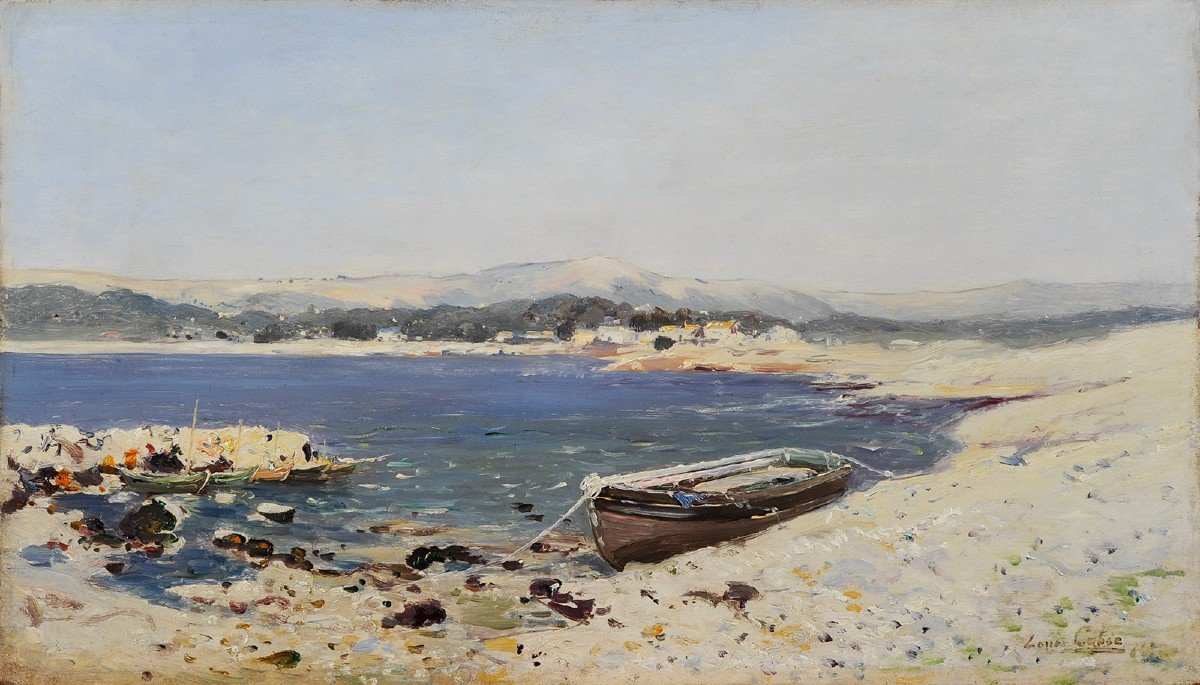 Louis Cabié (1853-1939) Seaside Near Toulon Var Boat-photo-2