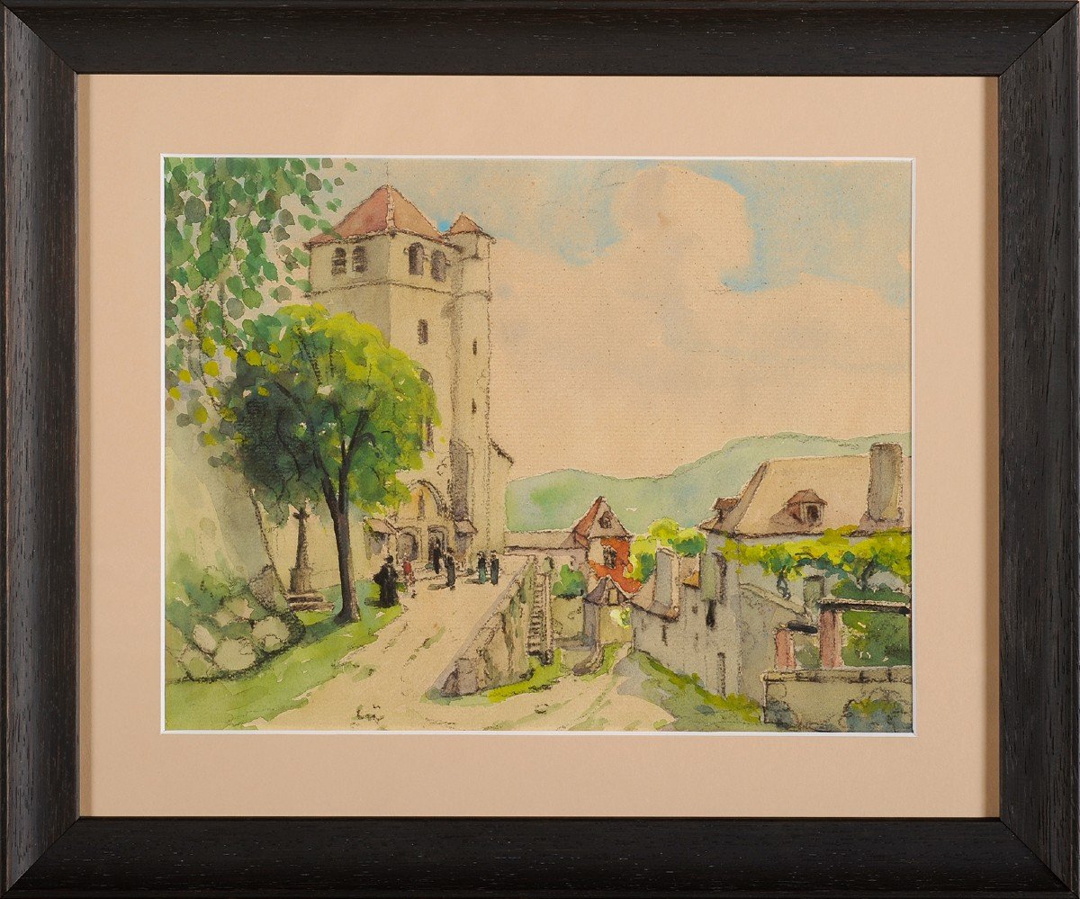 Robert Dessales-quentin (1885-1958) Saint Circq Lapopie Lot Cirq