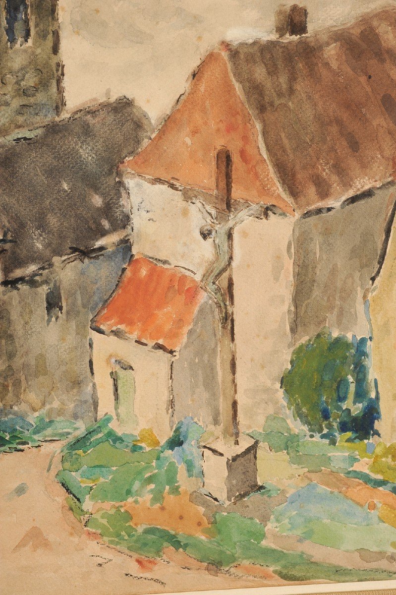 Joseph Lépine (1867-1943) Village In Lower Corrèze-photo-3