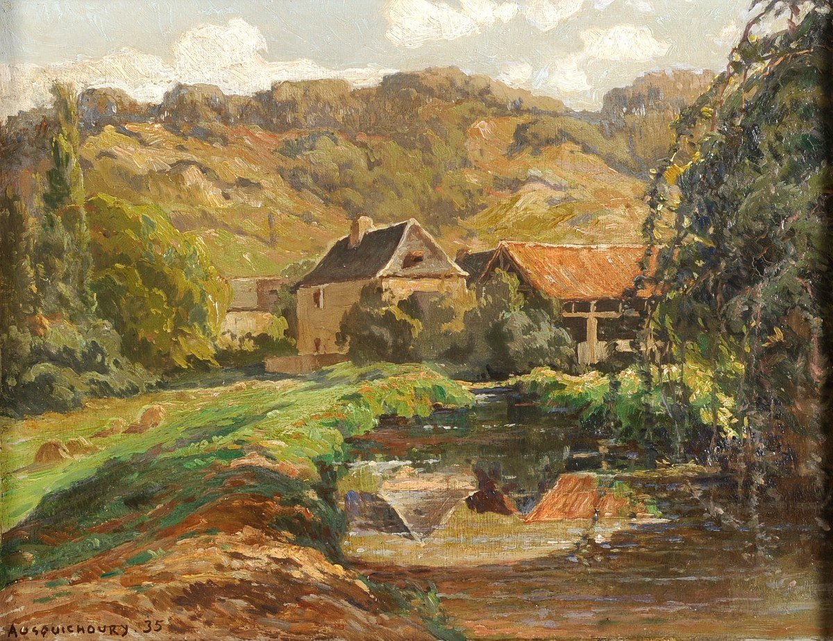 Ferdinand Ausquichoury (1871-1953) Le Coly In Condat Sur Vézère Dordogne-photo-2