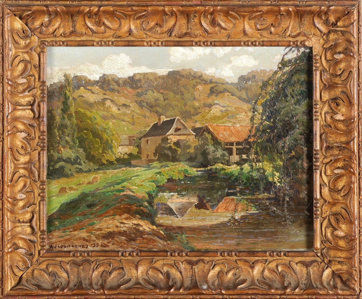 Ferdinand Ausquichoury (1871-1953) Le Coly à Condat sur Vézère Dordogne