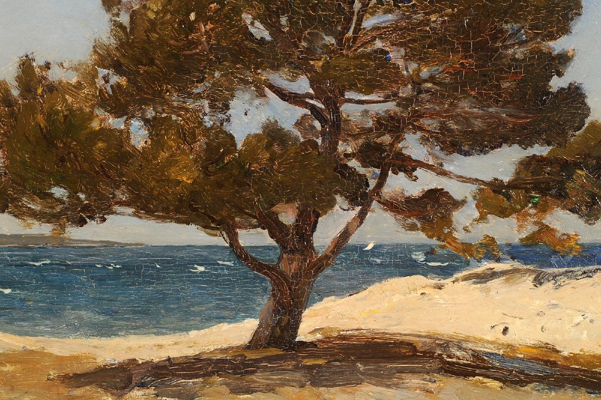 Louis Cabié (1853-1939) Beach At Cap Ferret Arcachon Dune Of Pyla-photo-3