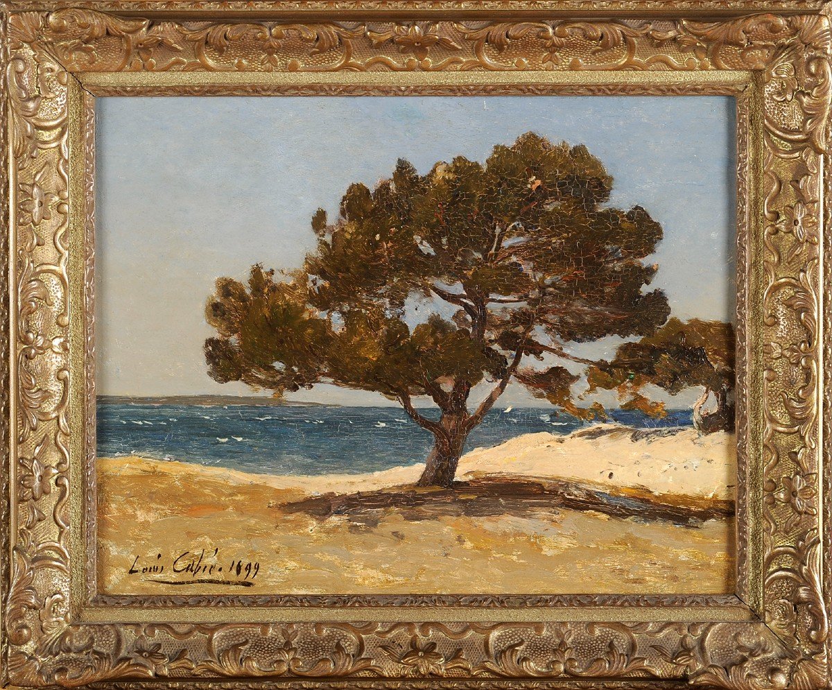 Louis Cabié (1853-1939) Beach At Cap Ferret Arcachon Dune Of Pyla