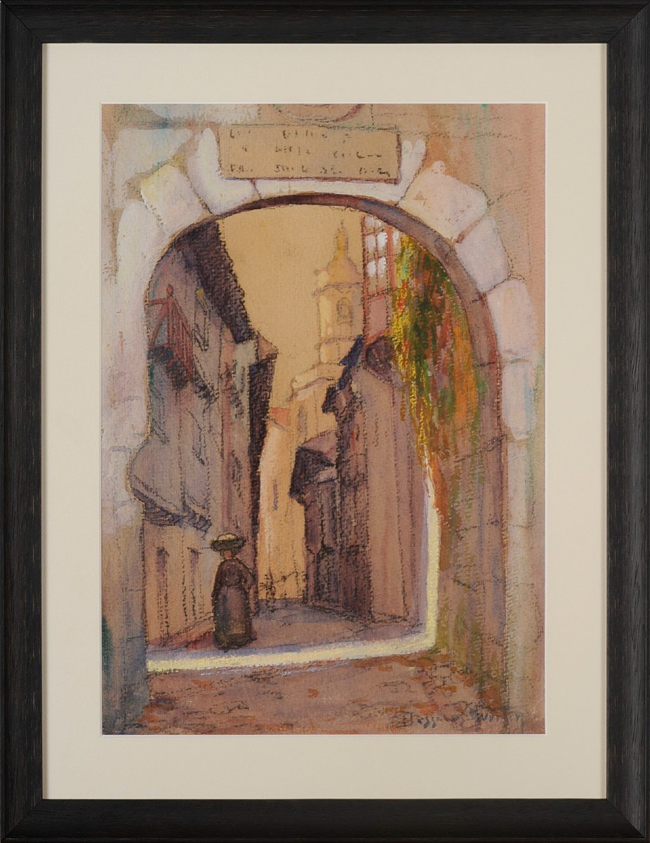 Robert Dessales-quentin (1885-1958) Hondarribia Santa Maria Gate Basque Country Spain