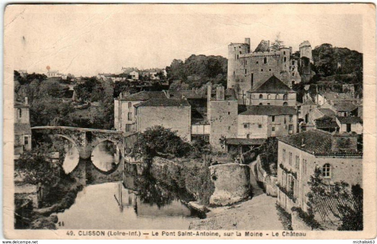 Louis Cabié (1853-1939) Le pont Saint Antoine à Clisson Loire Atlantique Nantes-photo-3