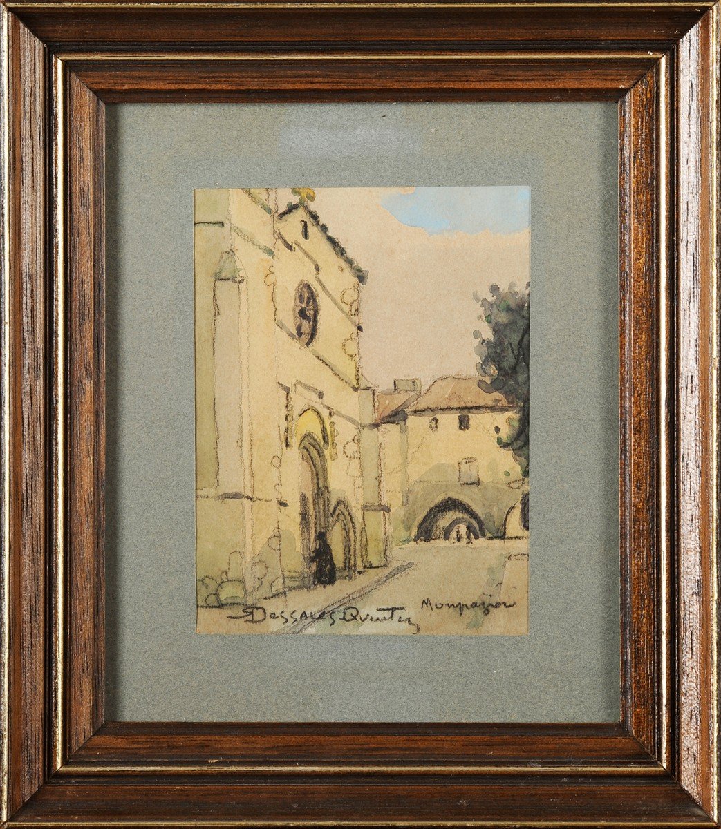 Robert Dessales-Quentin (1885-1958) Monpazier Dordogne Périgord bastide-photo-2