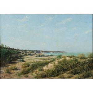 Jean-georges Pasquet (1851-1936) The Tip Of Suzac In Saint Georges De Didonne Royan Charente