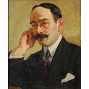 Robert Dessales-quentin (1885-1958) Portrait Of The Actor Charles Deschamps (1882-1959)