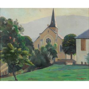 Raymond Dufrêne (1887-1973) Eglise de Gruffy Haute-Savoie Annecy