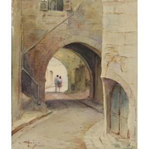 Alfred Hoën (1868-1954) Rue Du Level Périgueux