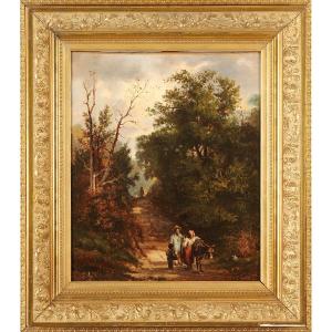 Tristan Lacroix (1849-1920)  La Gorge aux Loups en forêt de Fontainebleau