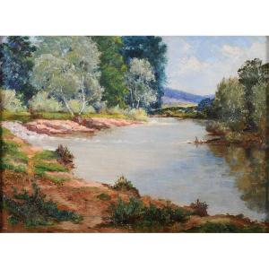 Bord de rivière - Vers 1930