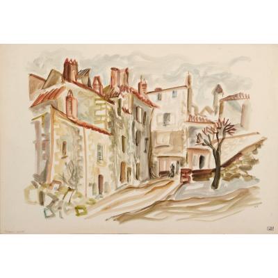 Jean Cluseau-Lanauve (1914-1997) Les Rues Neuves à Périgueux Dordogne