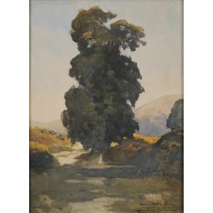 Louis Cabié (1853-1939) Oak In Eymoutiers Haute Vienne