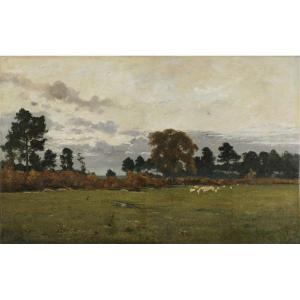 Louis Cabié (1853-1939) Landes In Pessac Large Format Gironde