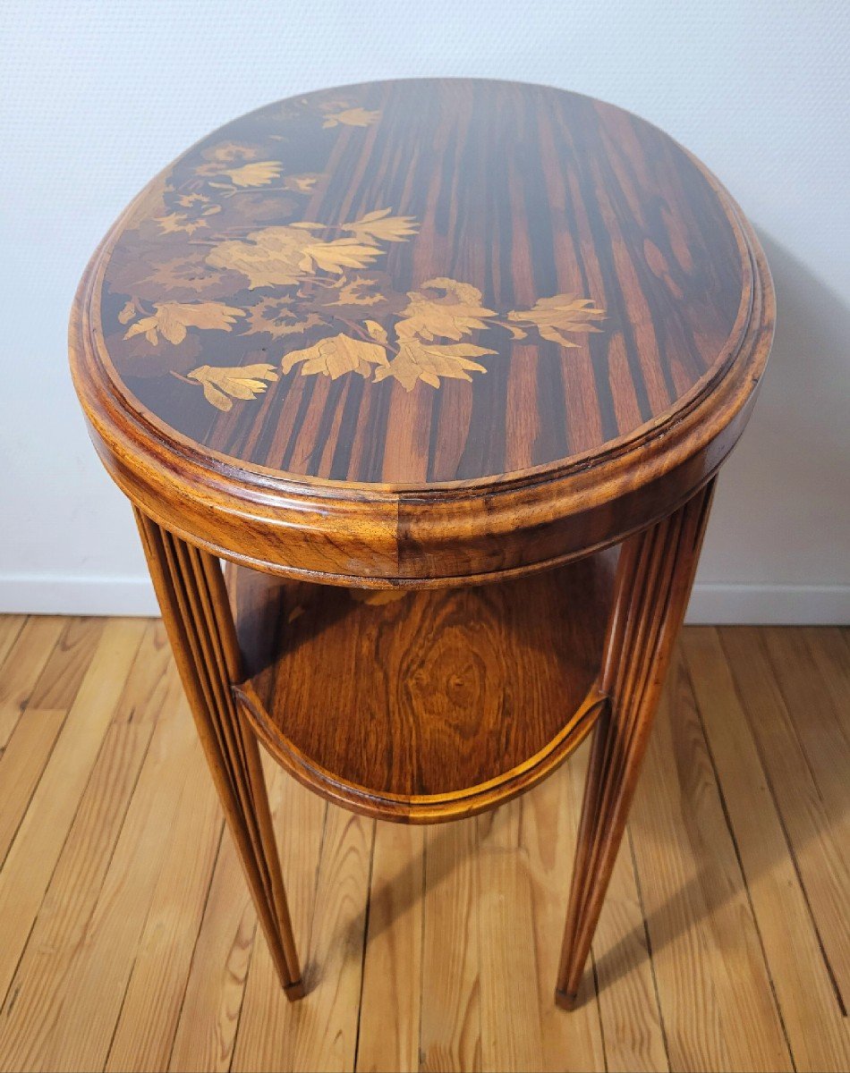 Inlaid Living Room Table By Emile Galle-photo-3