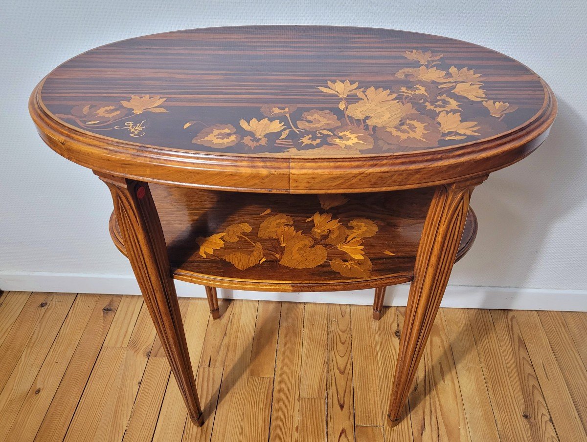 Inlaid Living Room Table By Emile Galle