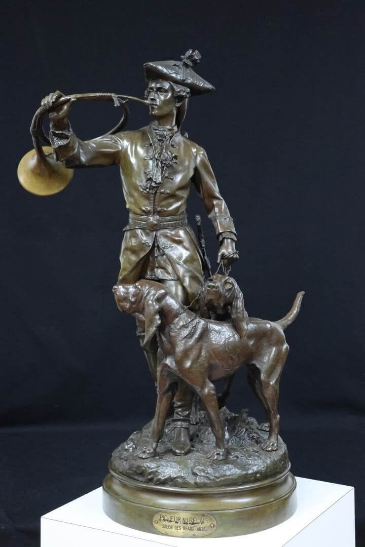 Hippolyte Moreau et Prosper Lecourtier bronze le piqueur au relais-photo-3