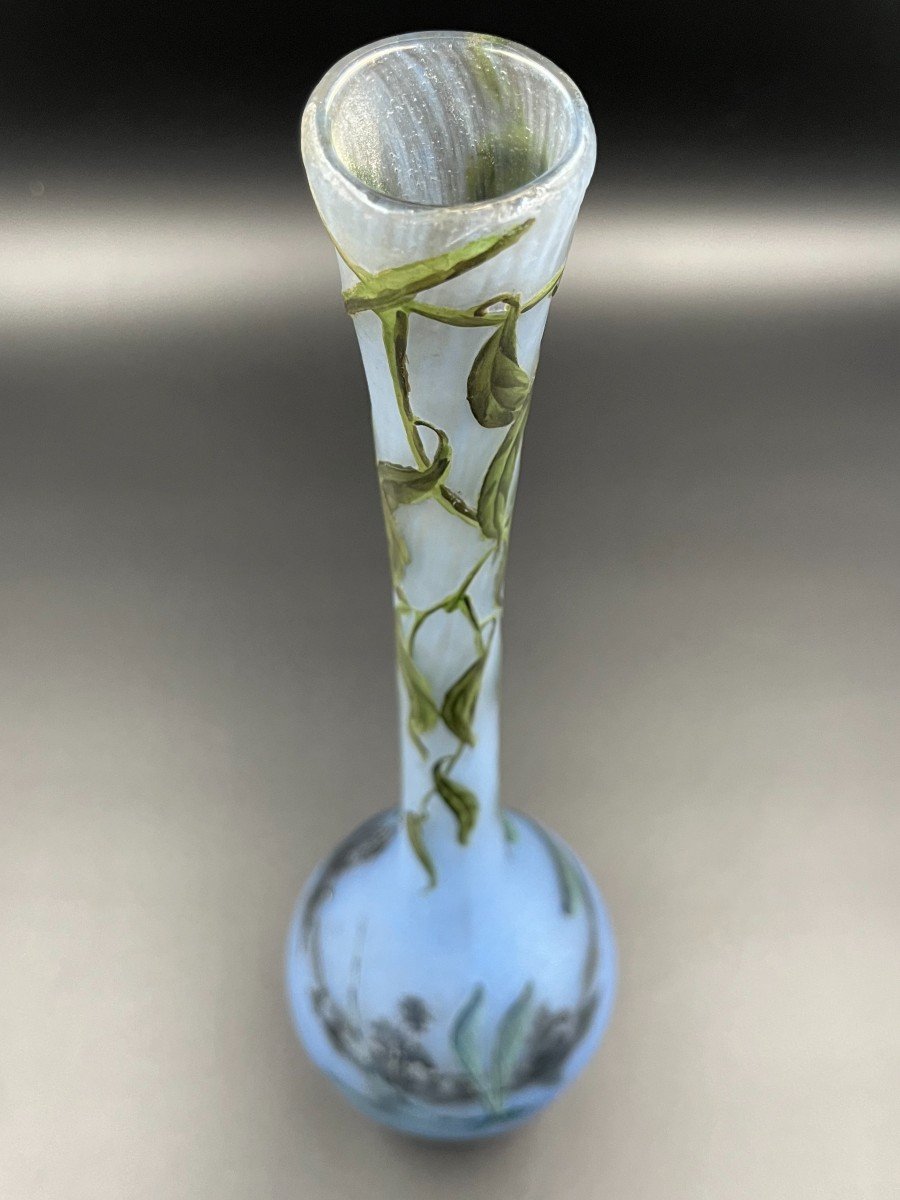 Muller Frères Lunéville Vase With Dragonfly -photo-3