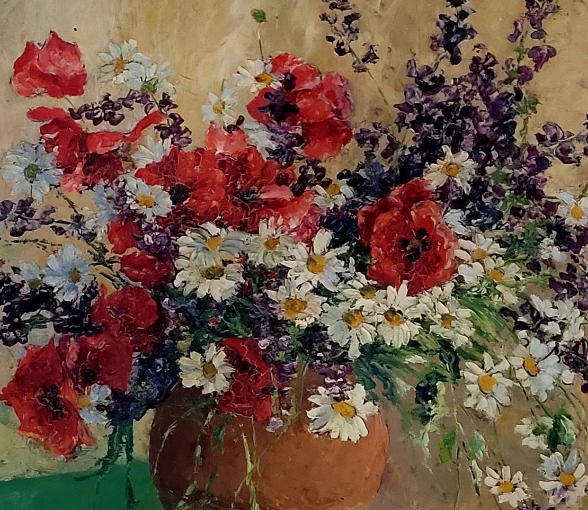 Flower Painting By G. Clerc Renaud-photo-4