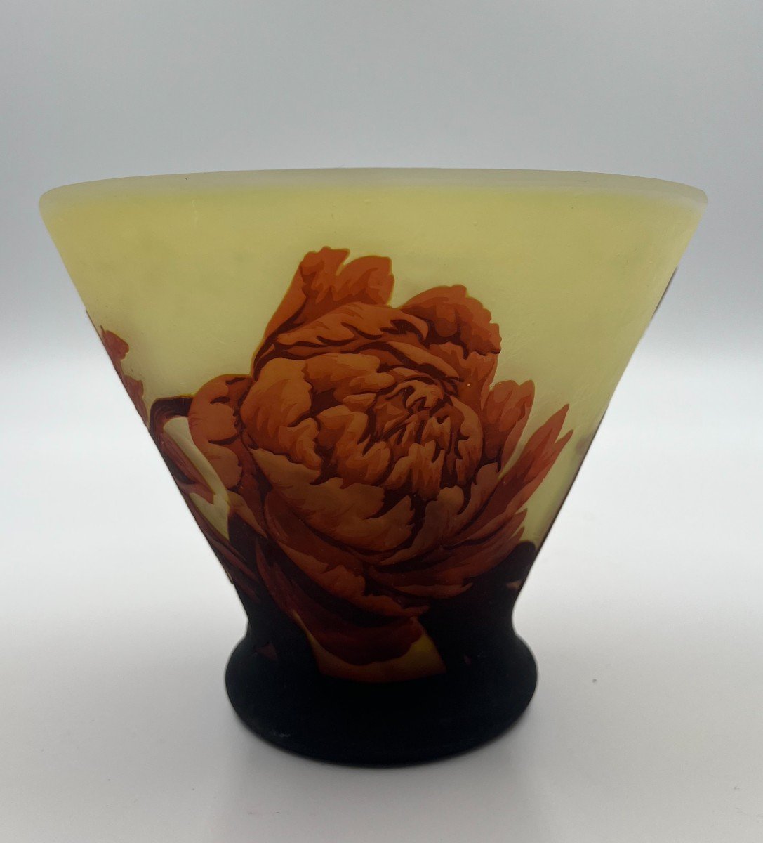 Vase Muller Fréres " Pivoine "-photo-3