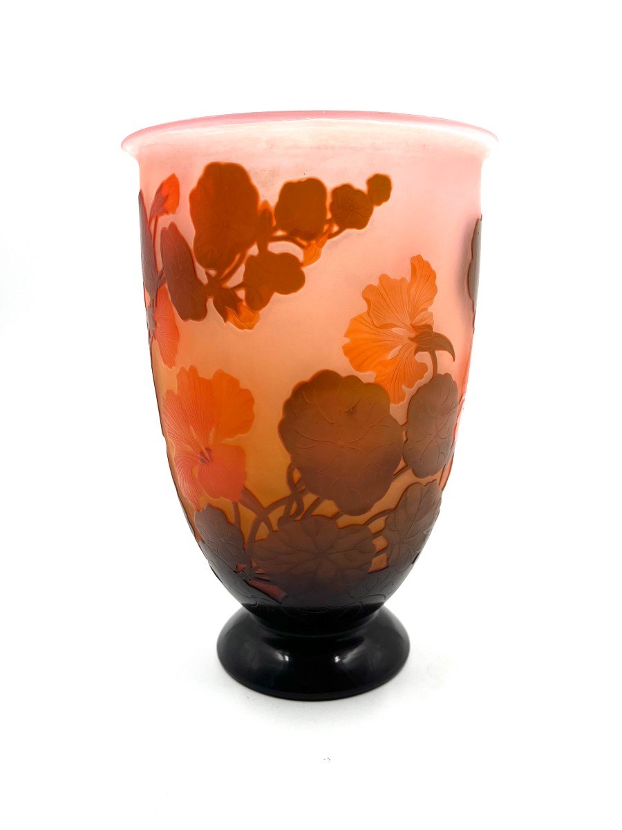 Vase Emile Gallé " Capucine " -photo-2